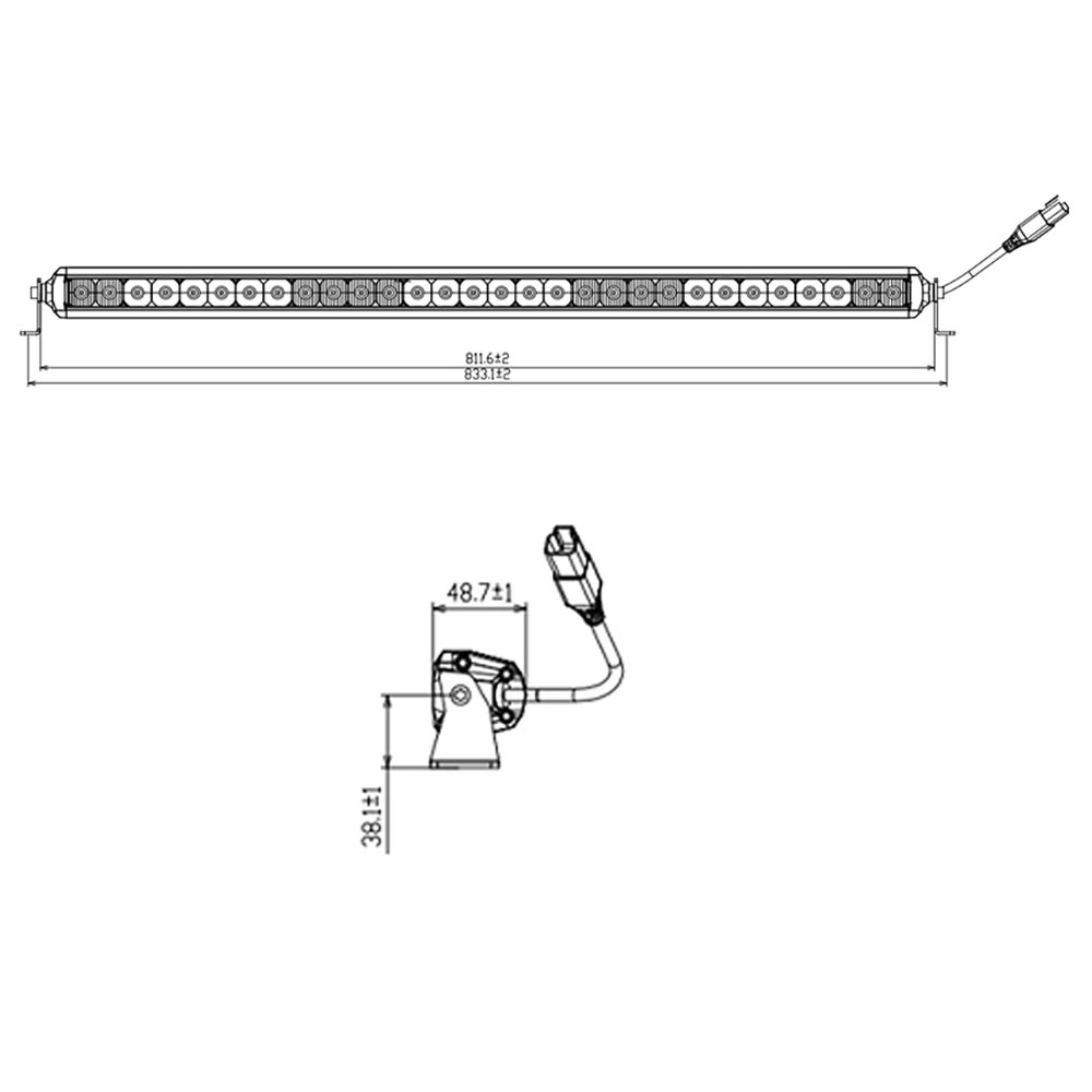 Offroad Animal 32 Inch Slim LED light Bar - ORA-ALO-S5D1-30